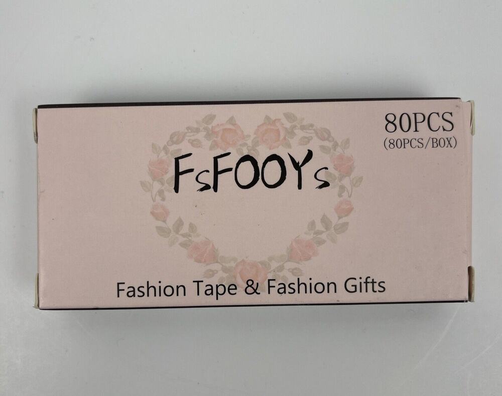 Double Sided Fashion Tape Clothes Body Skin Tape 0.5x3 In Transparent 80 Pack